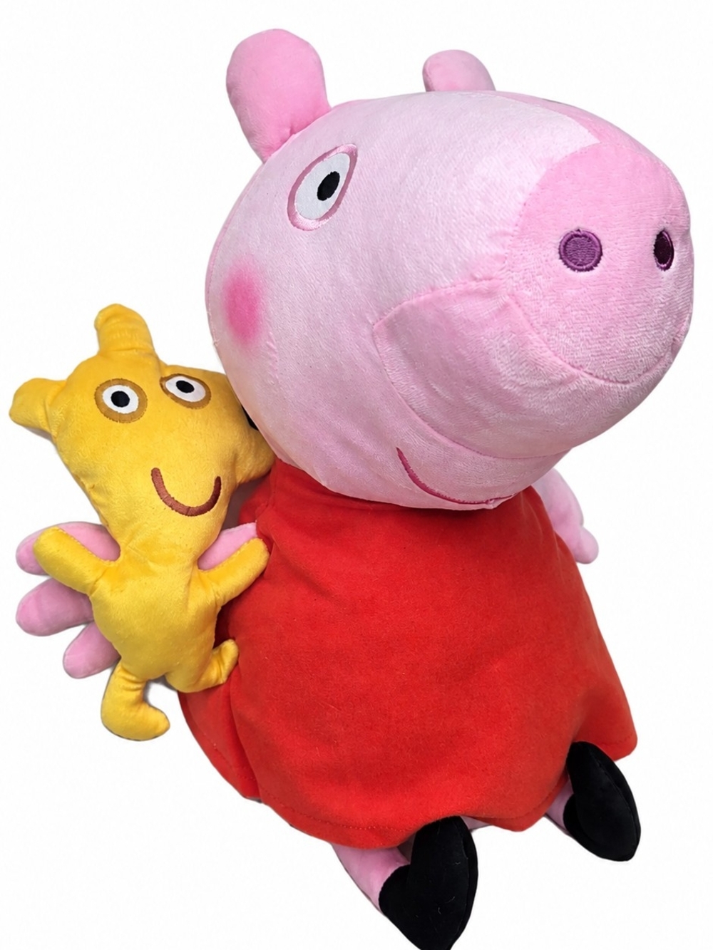 Peppa Pig Plush Doll with Yellow Star Buddy - Pink & Yellow